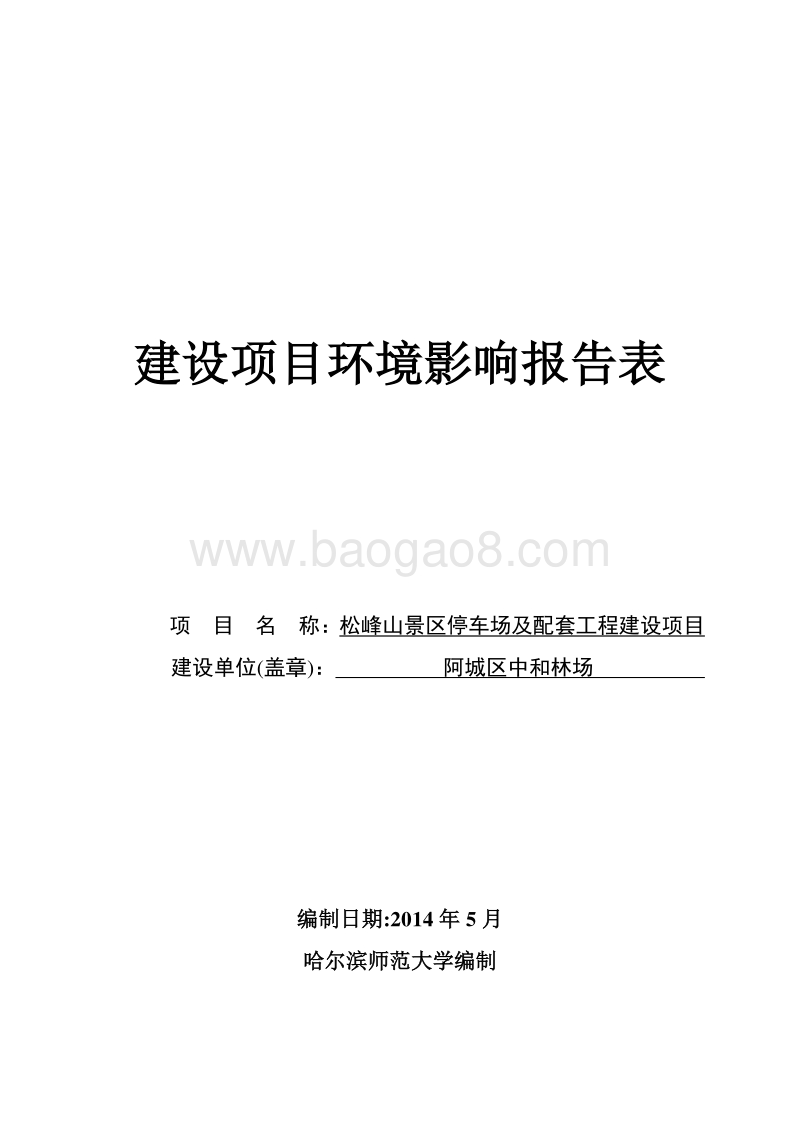 XX停车场及配套工程项目环境影响评价报告表全本.doc_第1页