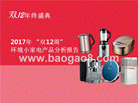 2017双12环境小家电产品分析报告.pptx