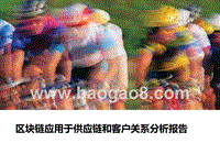 区块链应用于供应链和客户关系分析报告.pptx