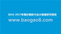 2016-2017年婚纱摄影行业大数据研究报告.pptx