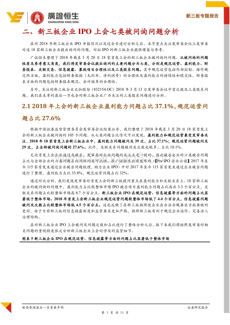2018年至今18家IPO上会新三板企业七类审核问题汇总.pdf_第5页
