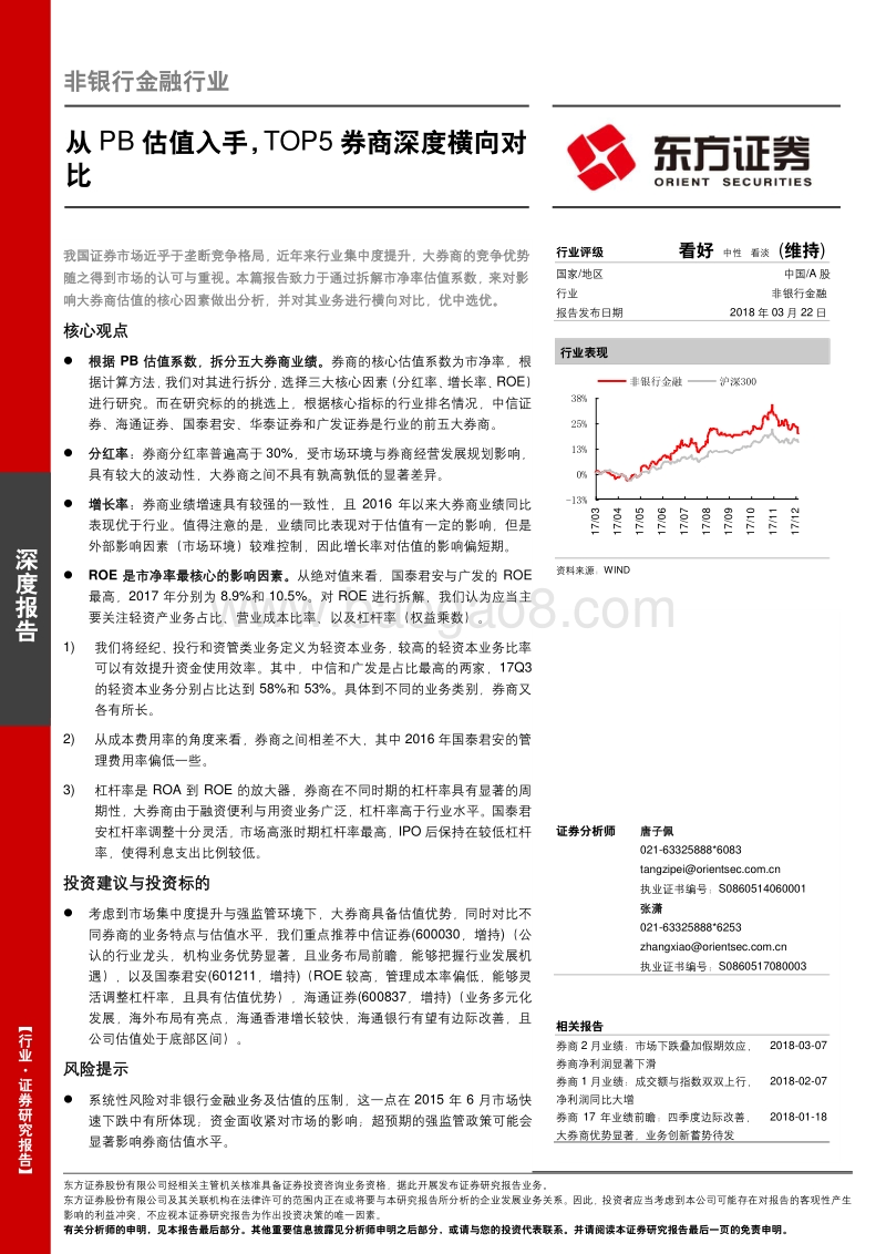 从PB估值入手，TOP5券商深度横向对比研究报告.pdf_第1页