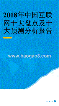 2018年中国互联网十大盘点及十大预测分析报告.pptx