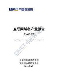 2017-2018年互联网域名产业报告.pdf