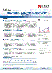 汽油行业深度报告：行业产能相对过剩，汽油需求保持正增长.pdf