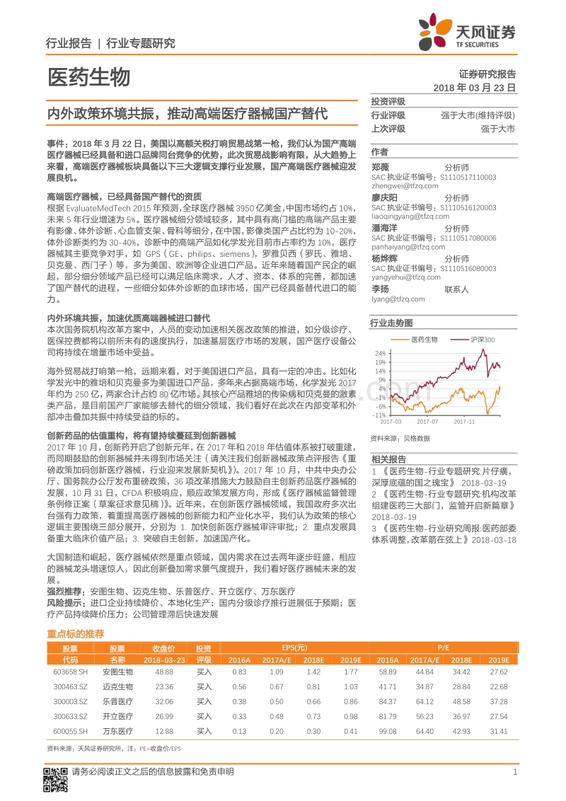 内外政策环境共振，推动高端医疗器械国产替代.pdf_第1页