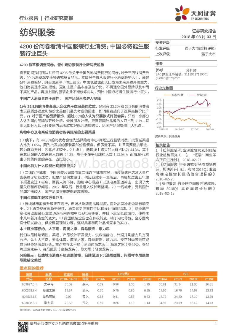 4200份问卷看清中国服装行业消费：中国必将诞生服装行业巨头.pdf_第1页