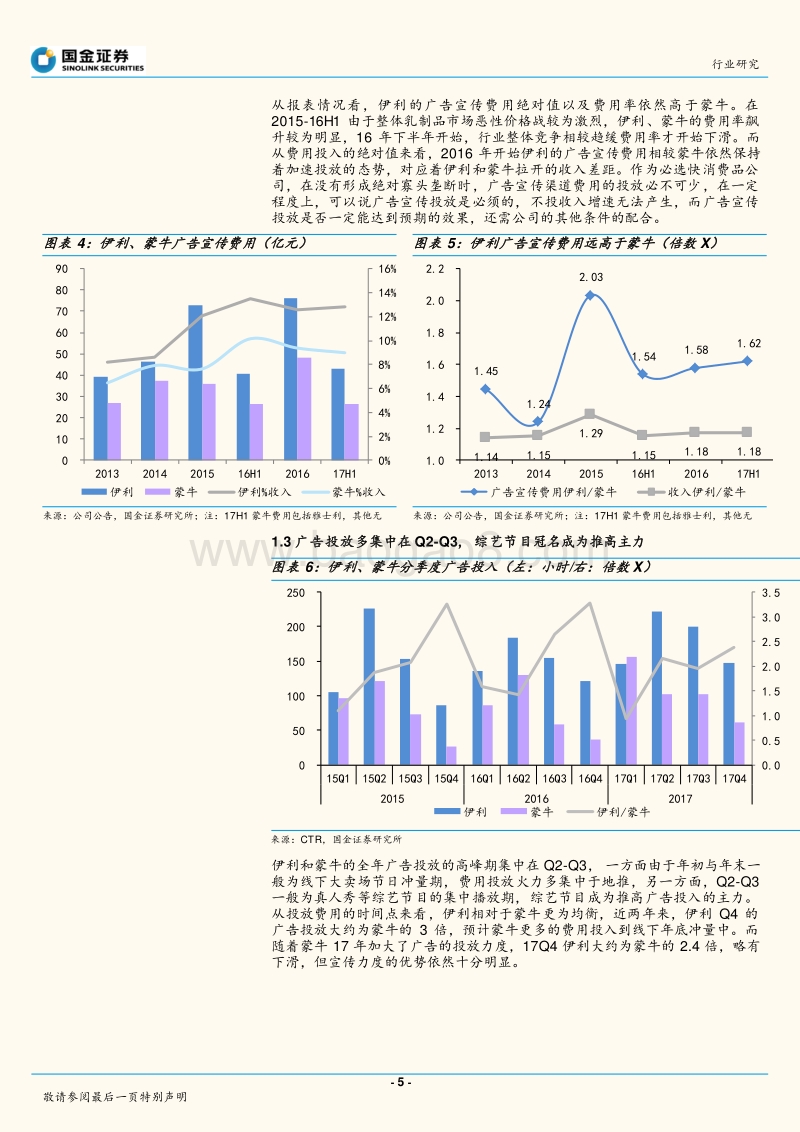 乳业行业行业研究：费用篇：从伊利、蒙牛的广告投放看到了什么.pdf_第5页