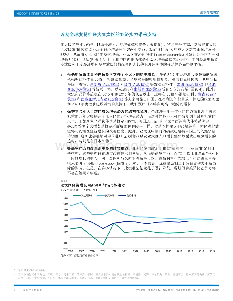 亚太区主权：经济增长的回升平衡了高杠杆，令2018年展望稳定.pdf_第3页