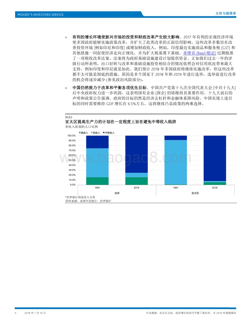 亚太区主权：经济增长的回升平衡了高杠杆，令2018年展望稳定.pdf_第4页