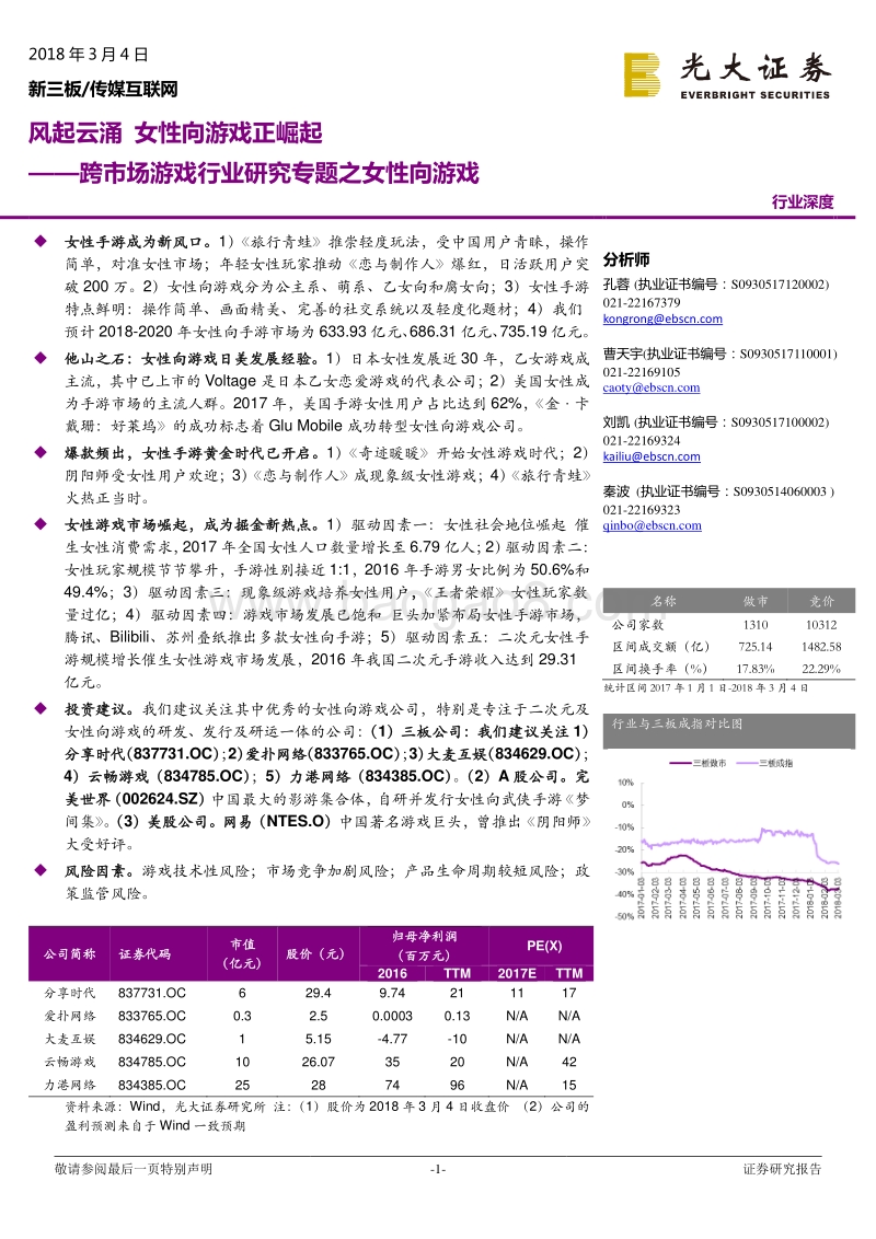 跨市场游戏行业研究专题之女性向游戏：风起云涌，女性向游戏正崛起.pdf_第1页
