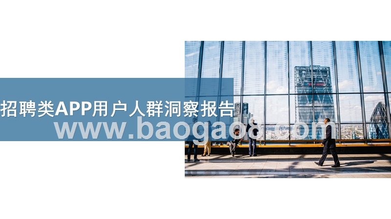 招聘类APP用户人群洞察报告 .pptx_第1页