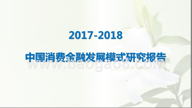 2017-2018中国消费金融发展模式研究报告.pptx_第1页