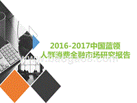 2016-2017中国蓝领人群消费金融市场研究报告.pptx