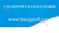2018中国互联网母婴市场年度综合分析报告.pptx