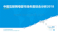2018中国互联网母婴市场年度综合分析报告.pdf