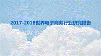 2017-2018世界电子商务行业研究报告.pptx