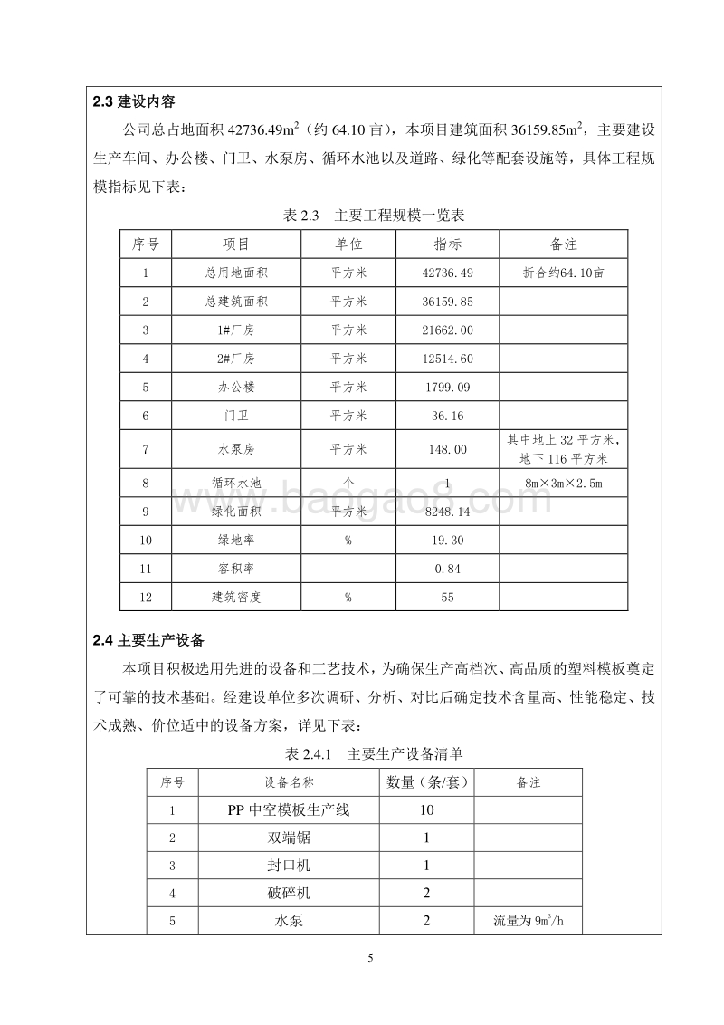 年产新型中空塑料模板300万平方米环境影响评价报告表全本公示.pdf_第5页