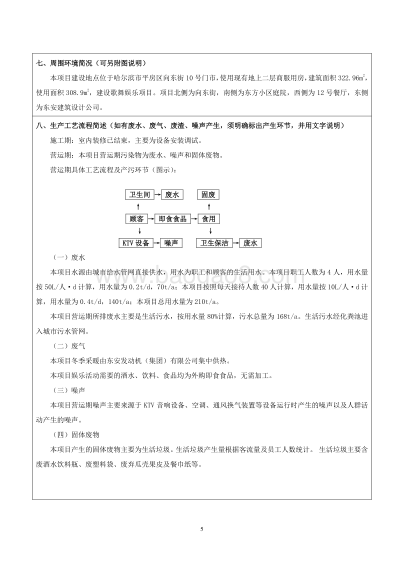 XX歌舞娱乐项目环境影响评价报告表全本公示.doc_第5页