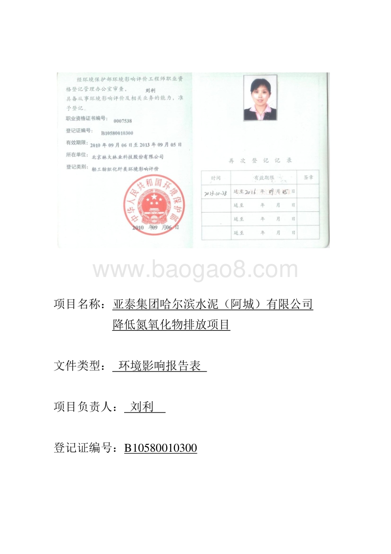 降低氮氧化物排放项目环境影响评价报告表全本公示.doc_第2页