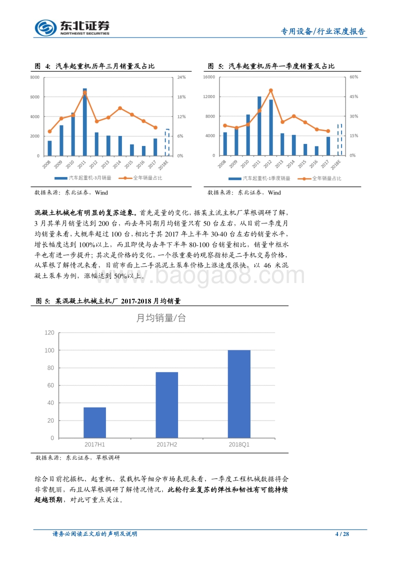 机械设备行业深度报告：工程机械数据靓丽，盈利能力加速提升.pdf_第4页