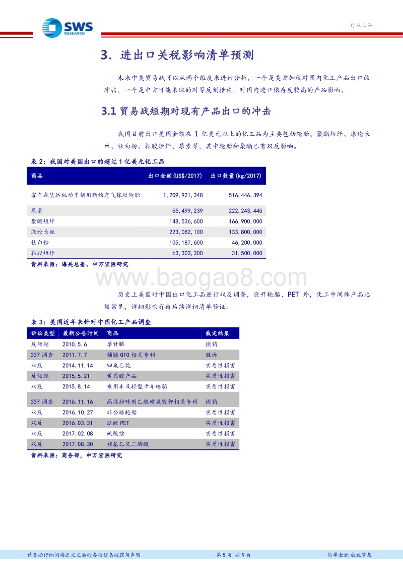 透过轮胎双反看贸易战对化工行业的影响：中美贸易战解读系列之一.pdf_第5页