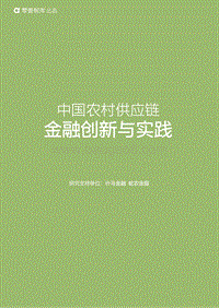 中国农村供应链金融创新与实践.pdf