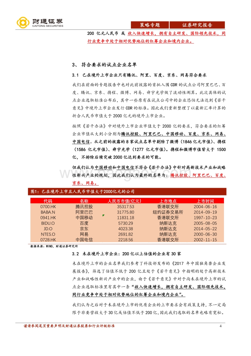 详解CDR专题报告之二：独角兽召集令正名CDR，聚焦新经济领域.pdf_第4页