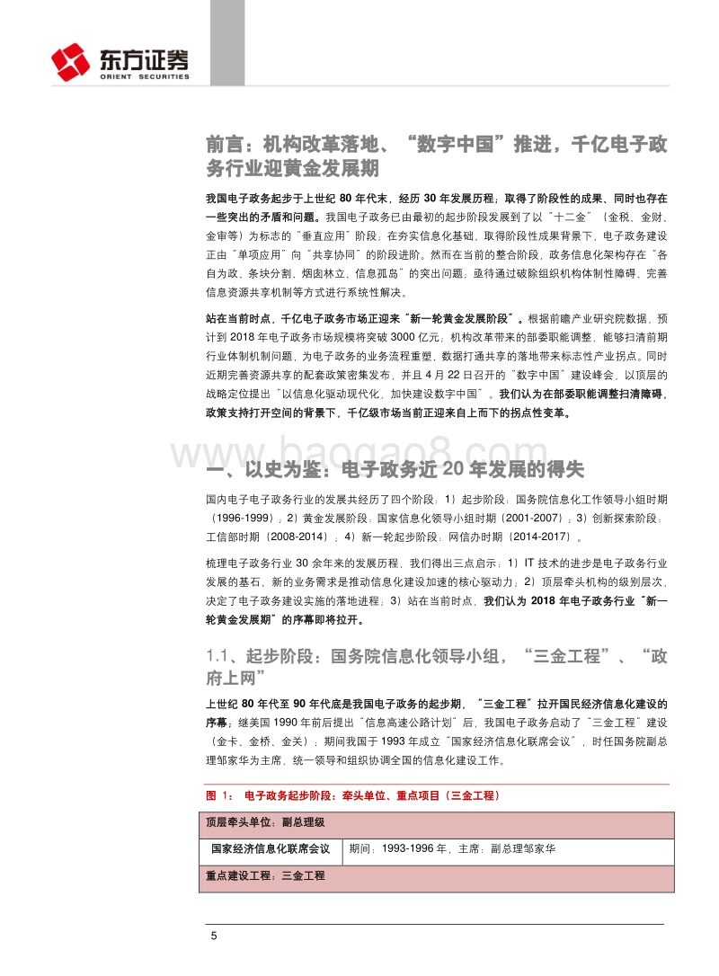 回顾电子政务二十年发展史：千亿级市场正迎来新一轮黄金发展期.pdf_第5页