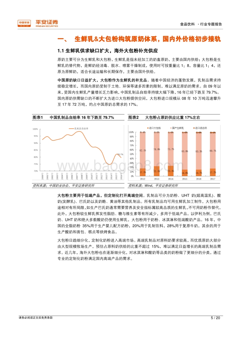 原奶行业专题：原奶供求弹簧渐紧绷，价格略有上行动力.pdf_第5页