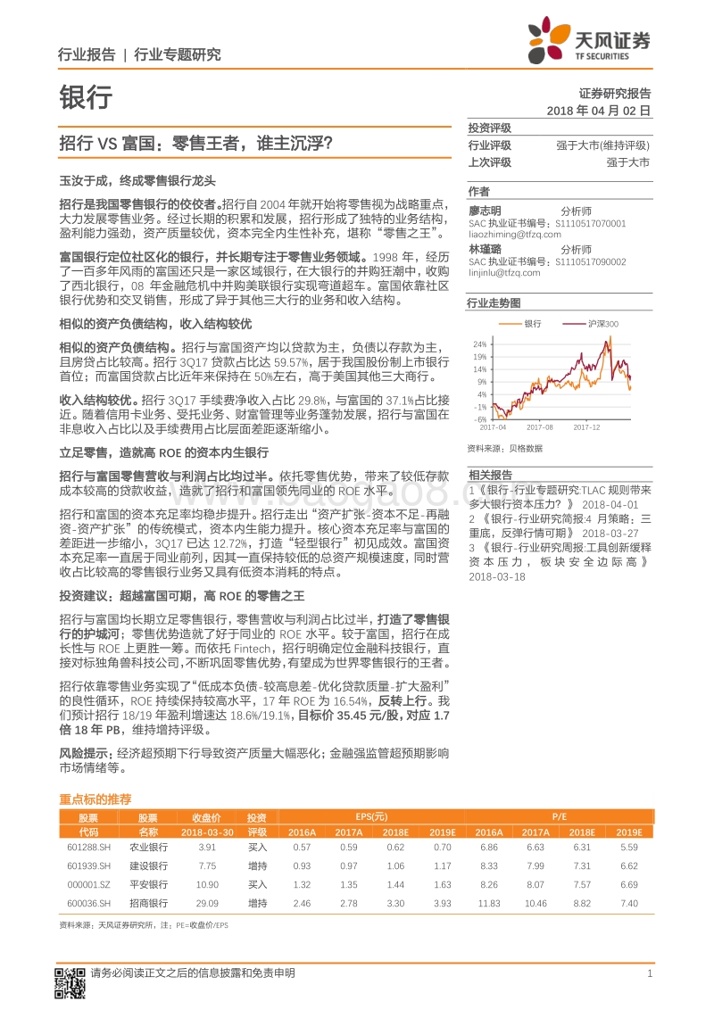银行行业专题研究：招行VS富国：零售王者，谁主沉浮？.pdf_第1页