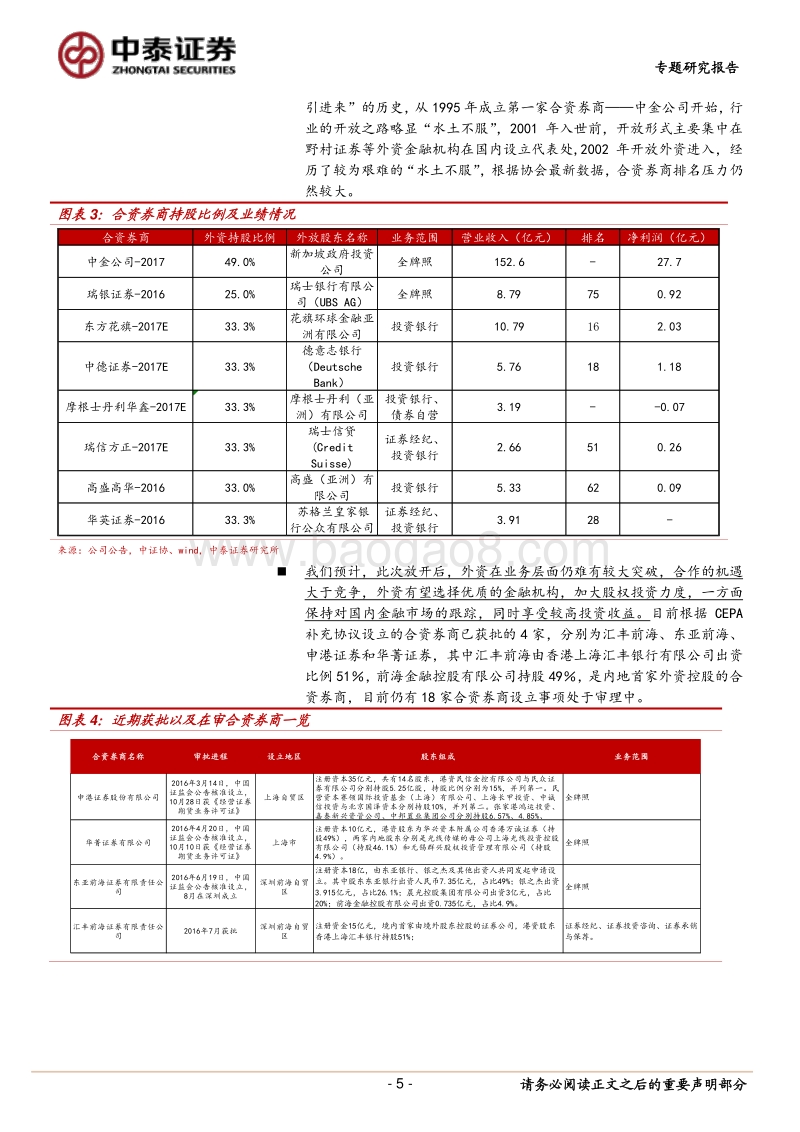 金融对外开放， 关注龙头券商发展机遇.pdf_第5页