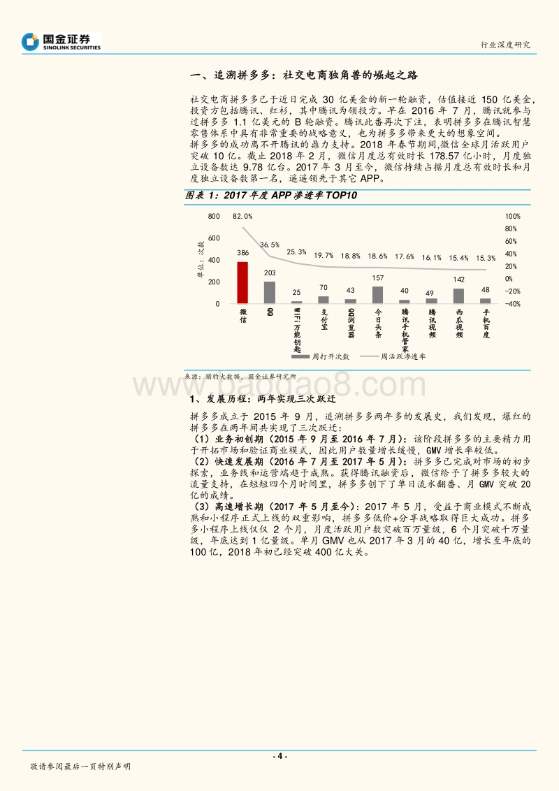新零售系列报告之二：腾讯领投30亿美金，拼多多或将成为电商第三极.pdf_第4页