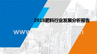 2018肥料行业发展分析报告.pptx