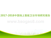 2017-2018中国线上智能卫浴市场研究报告.pptx