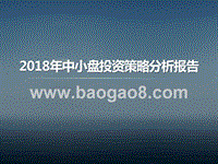 2018年中小盘投资策略分析报告.pptx