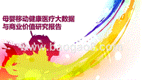 母婴移动健康医疗大数据与商业价值研究报告.pptx