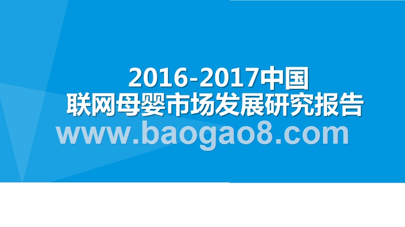 2016-2017中国联网母婴市场发展研究报告.pptx_第1页