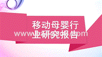 移动母婴行业研究报告.pptx