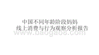 中国不同年龄阶段妈妈线上消费和行为观察分析报告.pptx