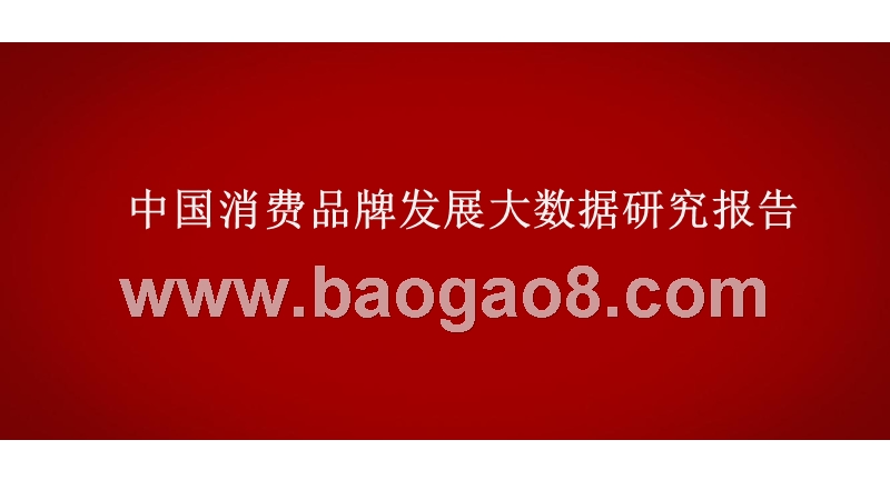 中国消费品牌发展大数据研究报告.pptx_第1页