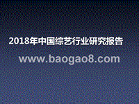 2018年中国综艺行业研究报告.pptx