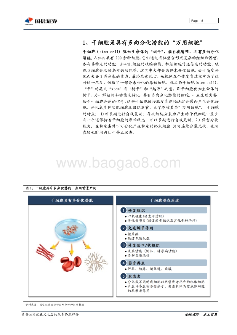 干细胞行业深度研究：“万用细胞”引领再生医学革命.pdf_第5页