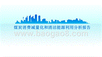 煤炭消费减量化和清洁能源利用分析报告.pptx