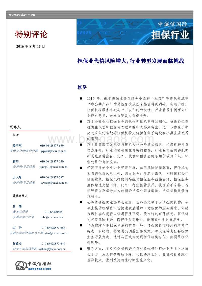 担保行业特别评论.pdf_第1页