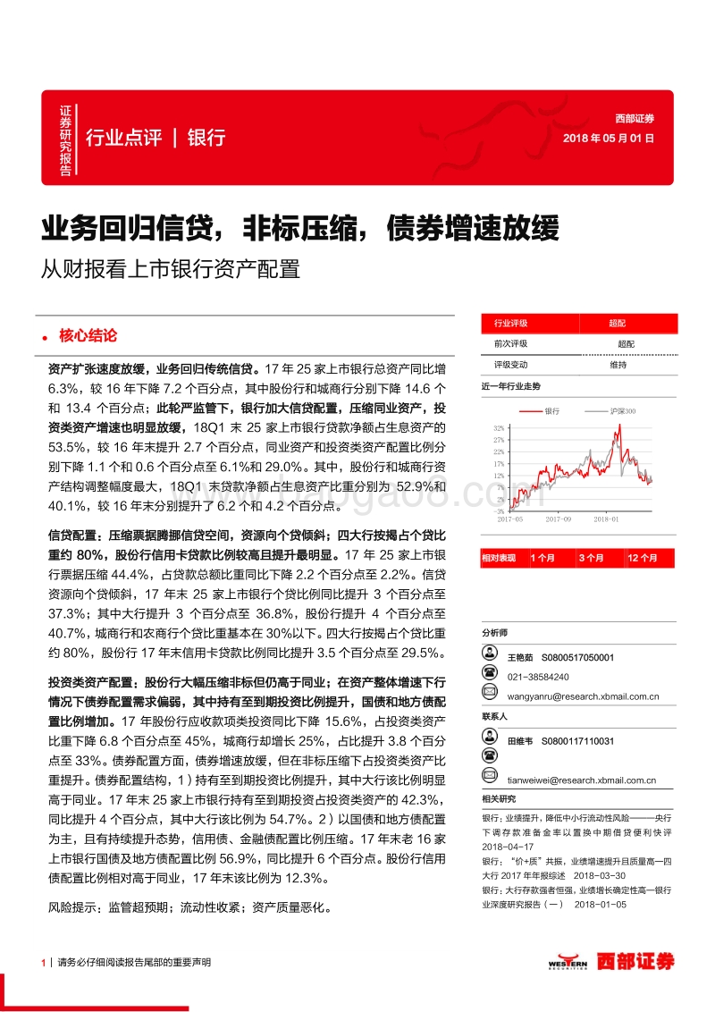 从财报看上市银行资产配置：业务回归信贷，非标压缩，债券增速放缓.pdf_第1页