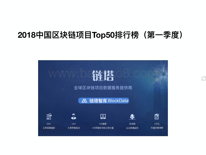 2018年Q1中国区块链项目TOP50排行榜.pdf_第1页