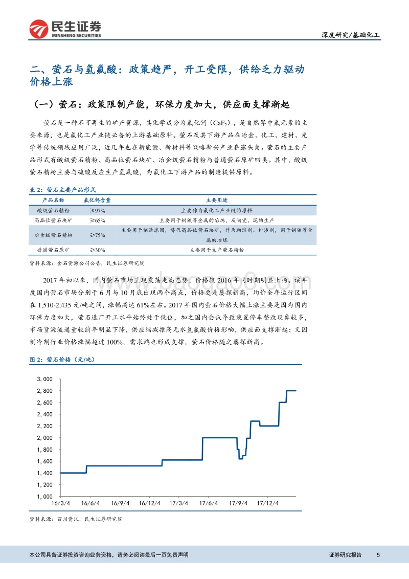 氟化工行业深度报告：供给收紧需求不减，氟化工行业或持续景气.pdf_第5页