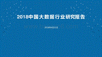 2018中国大数据行业研究报告.pdf