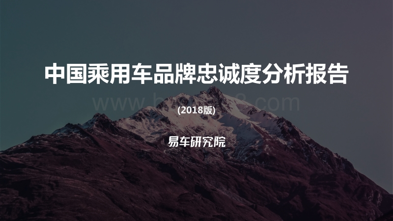 2018版中国乘用车品牌忠诚度分析报告.pdf_第1页